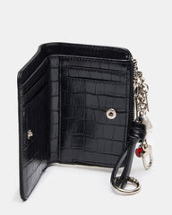 SORELLA WALLET BLACK CROCODILE